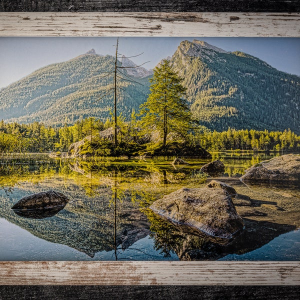 Fotografie Hintersee als Poster/Fotoabzug zur Wandgestaltung, Naturlandschaft als Wohndeko