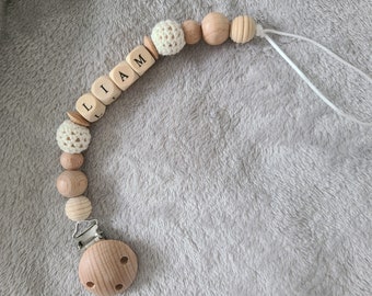 Personalized pacifier clip