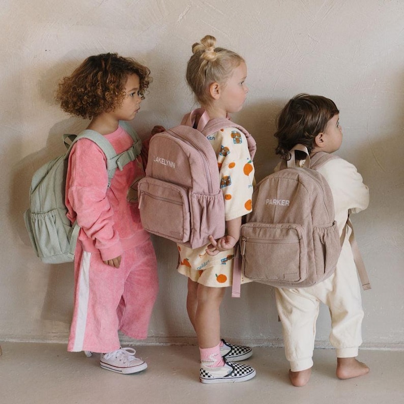 Personalized Toddler Backpack|Custom Girls Birthday Gift|Pink Daycare Preschool book bag Babygirl Little Girls Embroidered Gift with Name image 4