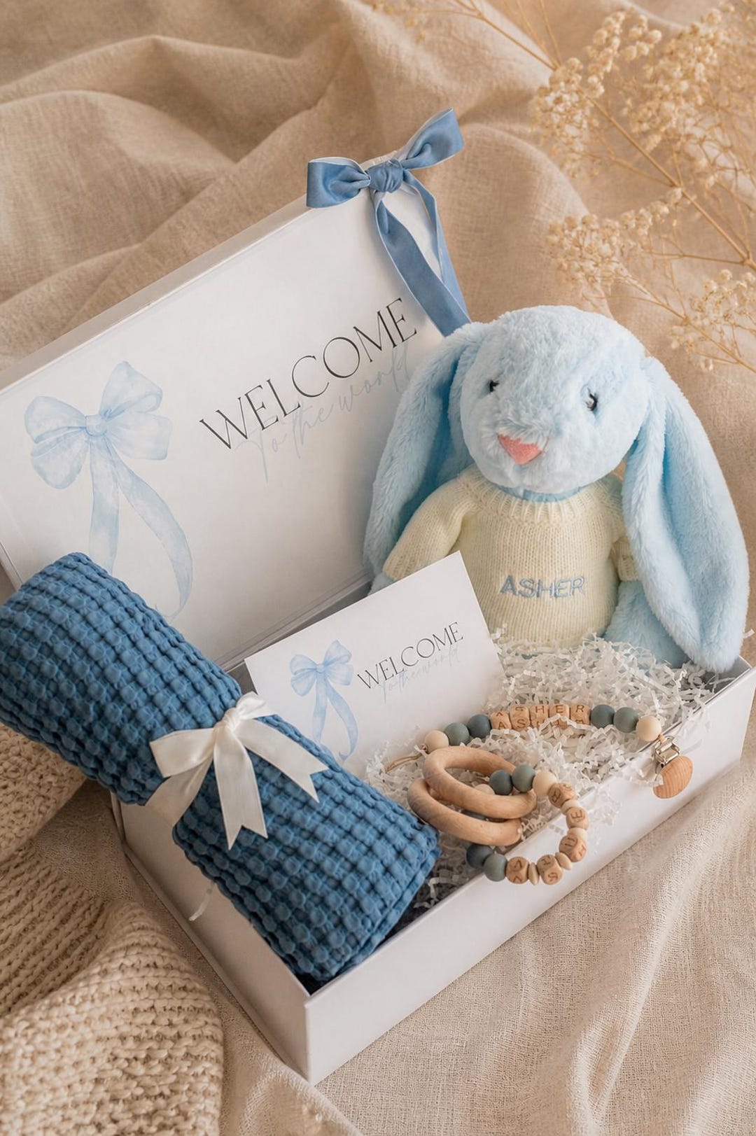 Personalized Baby Gift Basket| Custom Newborn Gift Box| New Mom Gift ...