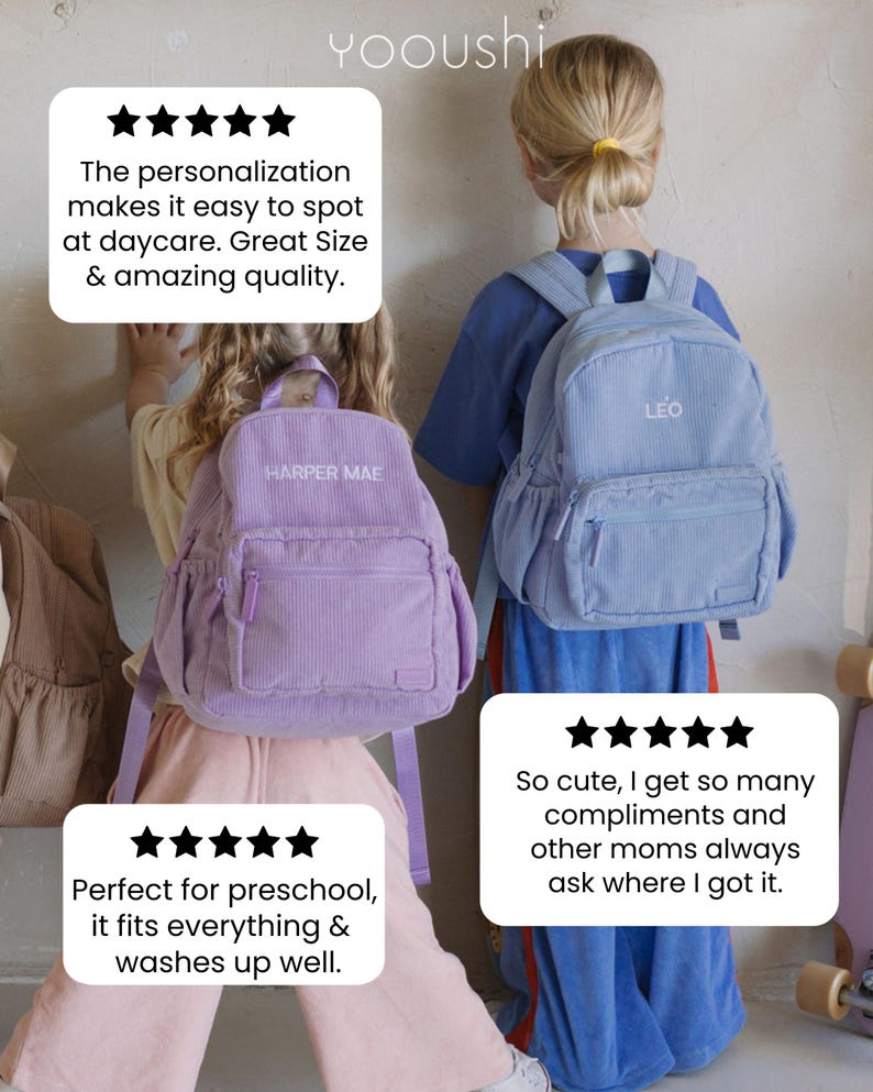 Personalized Toddler Backpack|Custom Girls Birthday Gift|Pink Daycare Preschool book bag Babygirl Little Girls Embroidered Gift with Name image 19