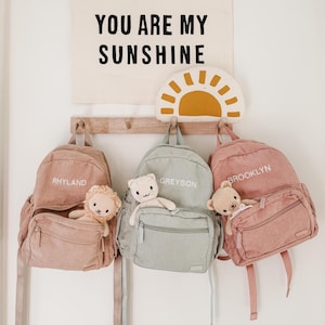 Sac à dos personnalisé pour tout-petits|Cartable préscolaire personnalisée|Cartable pour enfants|Sac à langer pour garderie avec nom de bébé|Cadeau d'anniversaire garçon et fille