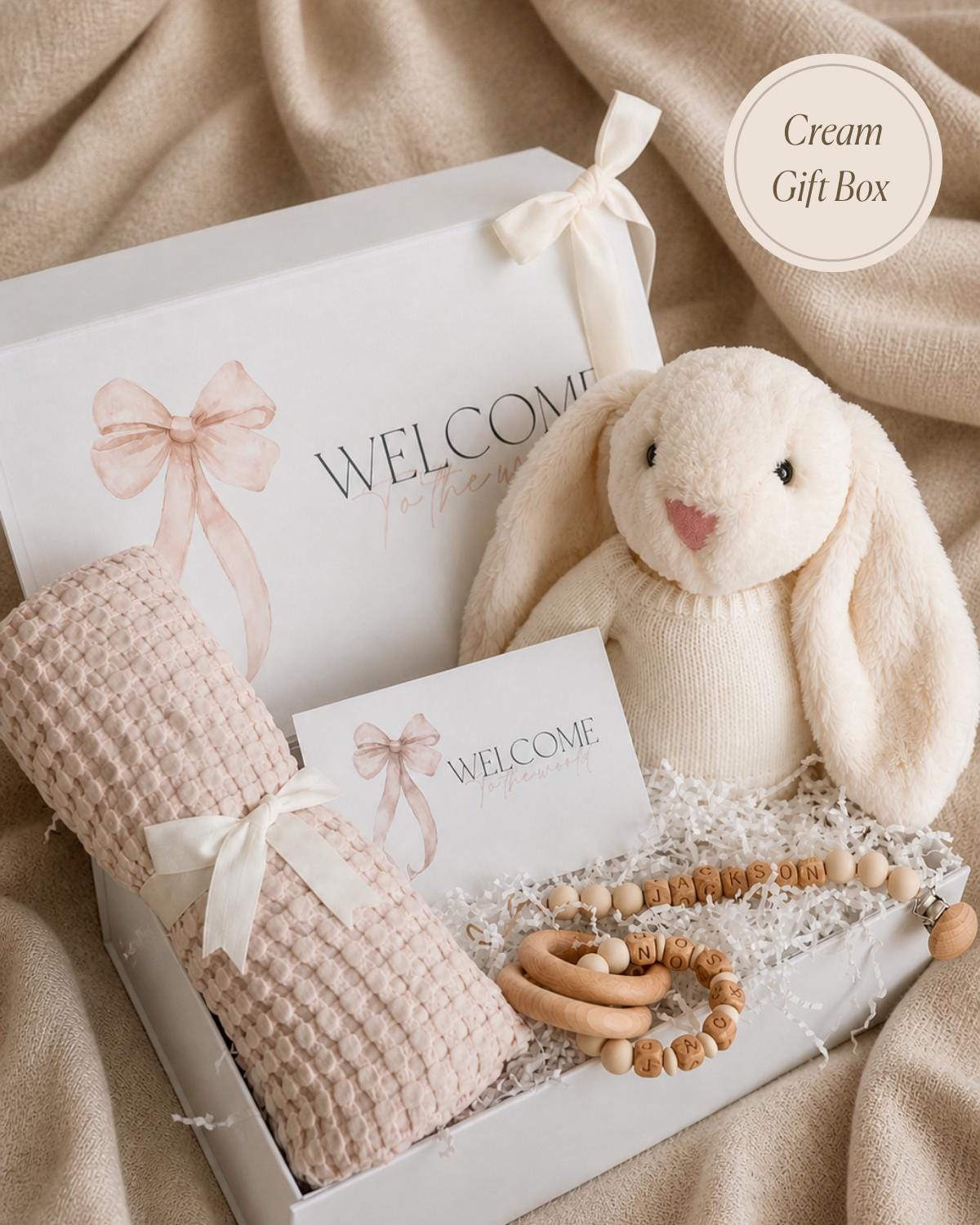 Personalized Baby Gift Basket Custom Newborn Gift Box New Mom Gift…