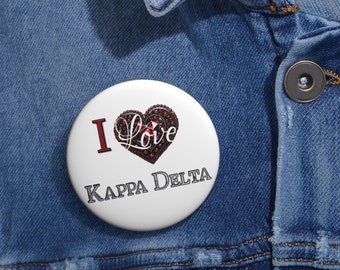 Kappa Delta Pin I love Kappa Delta Sorority Merch Sorority pin for greek rush week gift for new sorority sister pin kappa delta greek soror