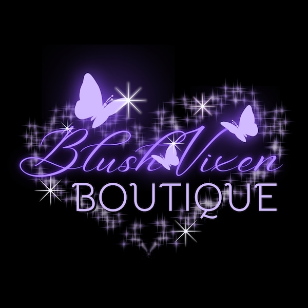 DIY lila Glitzer Logo Boutique Fashion Logo Kundengerecht Lila Glanz Glam Kosmetik Logo Lash Hair Nail Business Logo Schmetterling Logo
