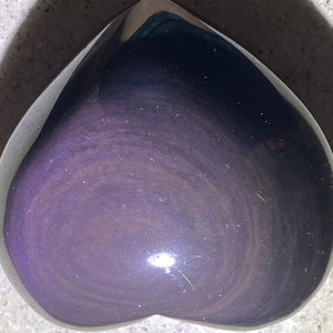 Rainbow Obsidian Heart Carving