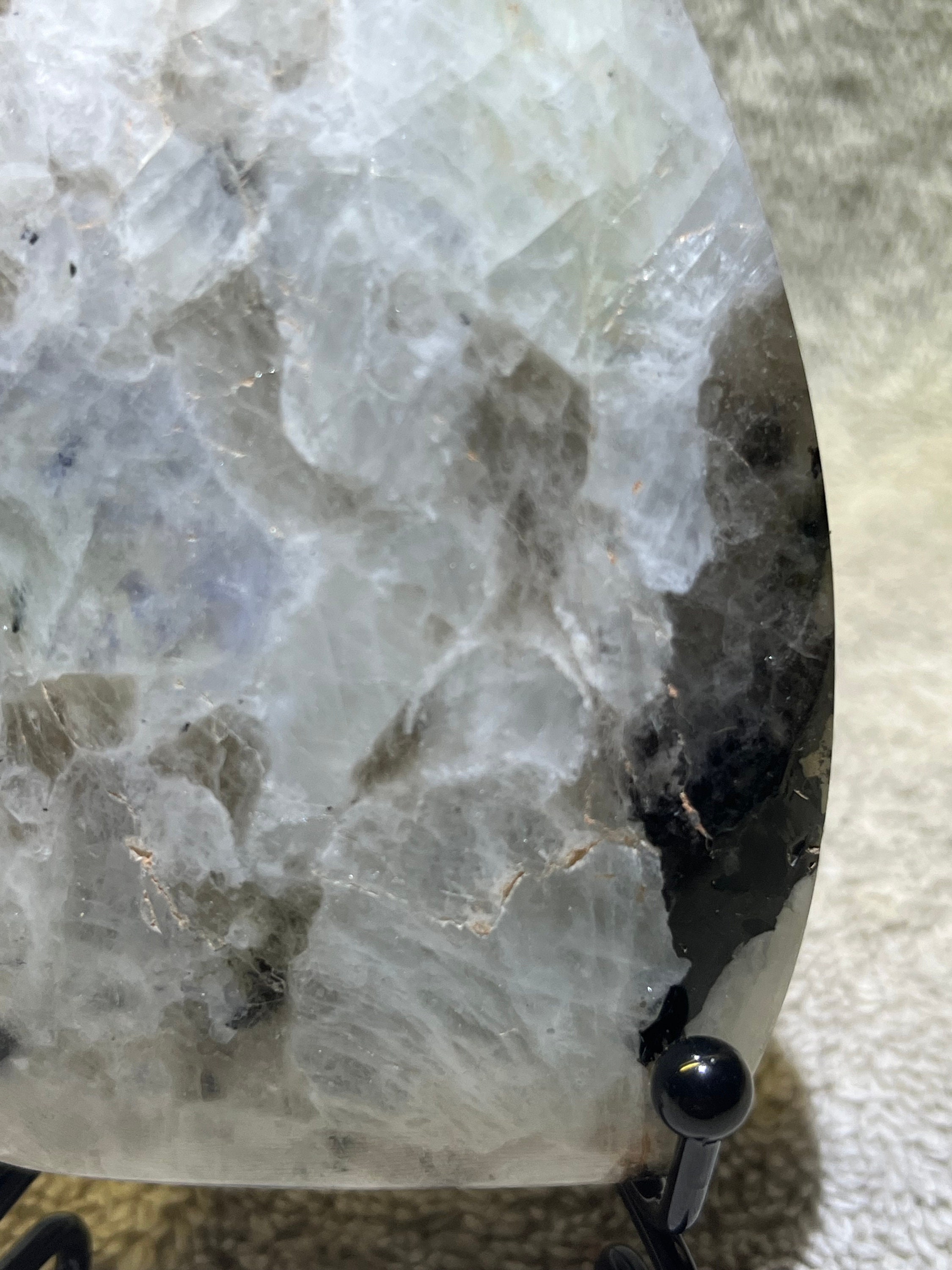 レインボームーンストーン ティアドロップ - スタンド付属 - Etsy 日本