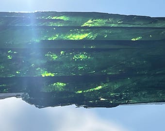 HIGH QUALITY  - Vivianite Specimen - gorgeous greens throughout. Large/Long piece. 7” - 3.1 oz or 89g