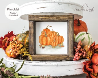 Pumpkins, Halloween Fall, Printable Wall Art (Digital Download)
