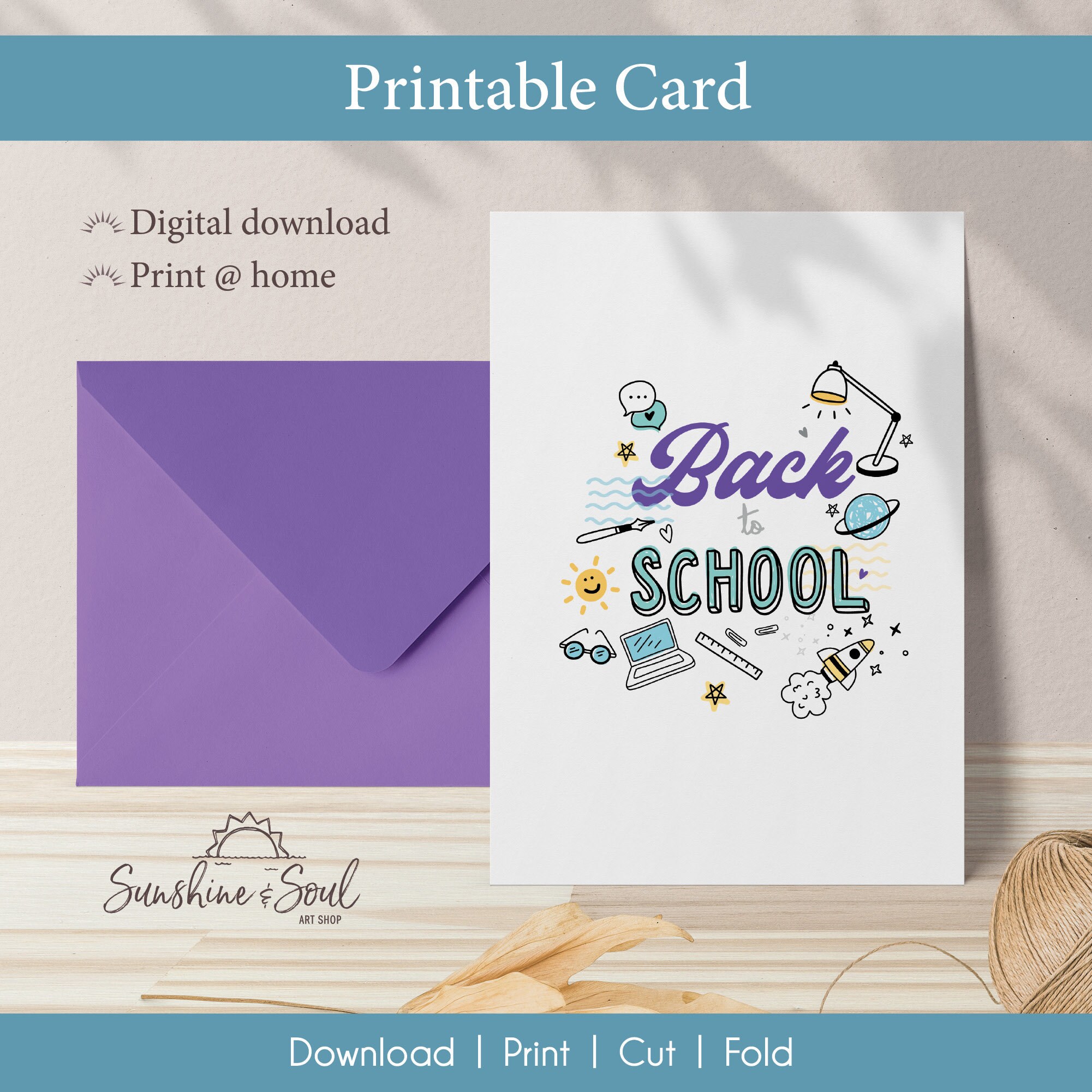 Back to School, Teacher Printable Card, Digital Download - Etsy