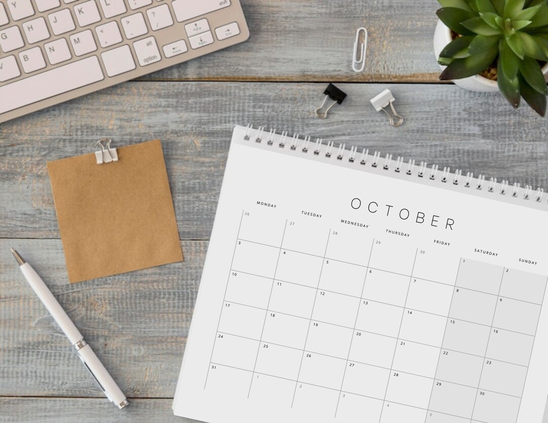 2023 Calendar Printable Simple Calendar Monthly Planner Wall Calendar