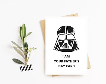 Star Wars Darth Vader Father's Day Card - Etsy