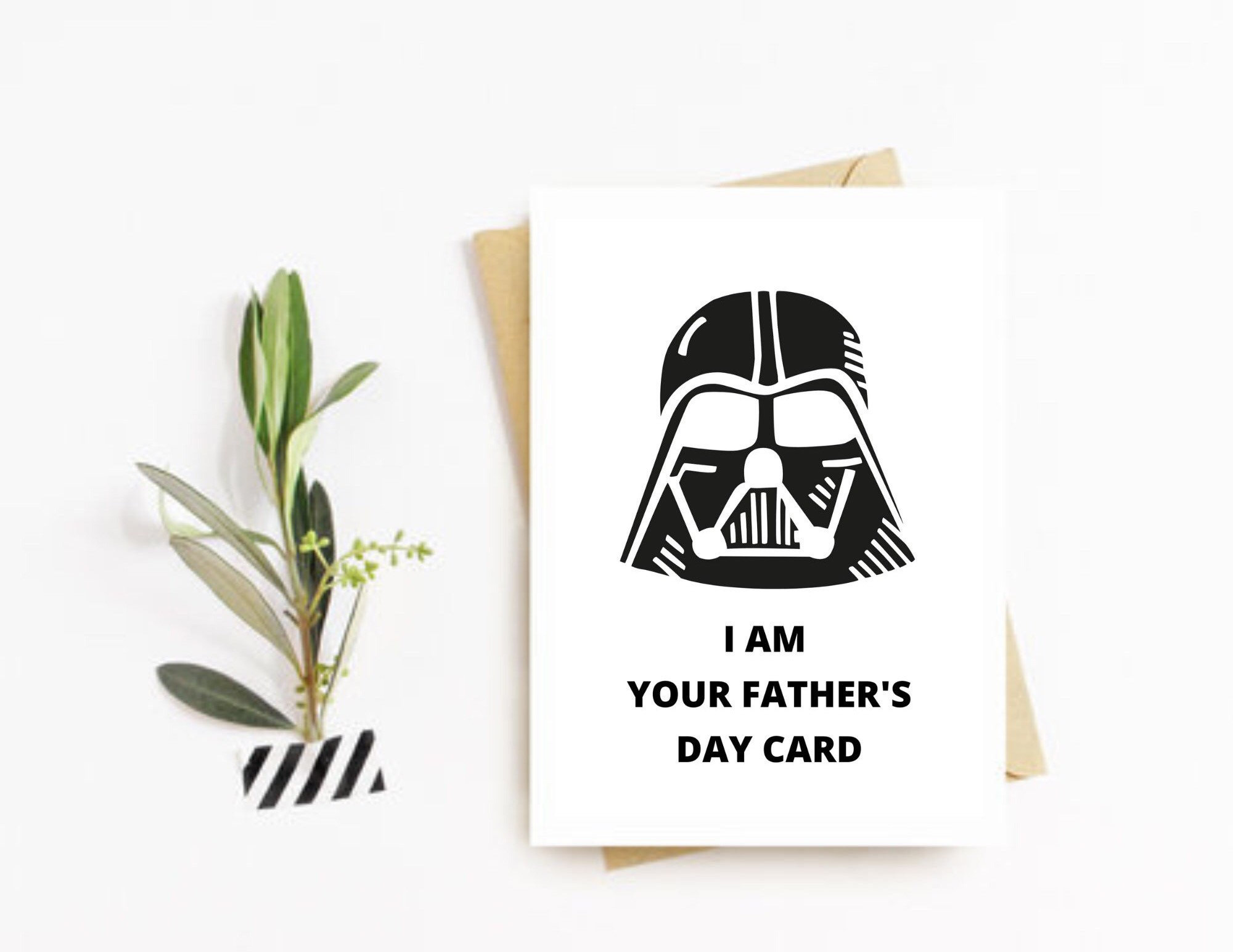 Father's Day Card | Darth Vader | Star Wars Card | Printable Greeting ...
