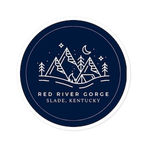 RRG, Red River Gorge Sticker, Slade Kentucky Sticker, Nature Lover Gift, Gift for Hiker