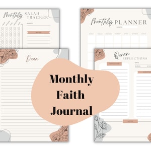 Muslim Journal Bundle | Islamic Planner + Journal | Monthly Schedule | Weekly Schedule | Instant Download | Digital Download