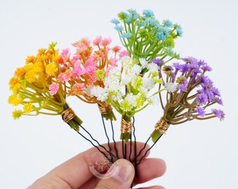 Épingles à cheveux de mariée, morceau de cheveux de mariage, épingles à cheveux à fleurs, épingle à cheveux de demoiselles d'honneur, épingle à cheveux de mariée, pince à fleurs, barrettes de fleurs, accessoires pour cheveux de fleurs