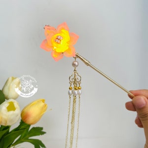 Retro Tassel Palace Lantern Hairpin,Glowing Hairpin,Hairpin,Tassel Hairpin for Girl,Metal Hair Pin for Women,Unique Hairpin,Gifts for Her