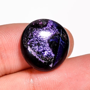 Dichroic Glass Stone, Fancy Shape Dichroic Glass 16X15X6 mm 11 Carat Dichroic Glass Crystal For Making Jewelry