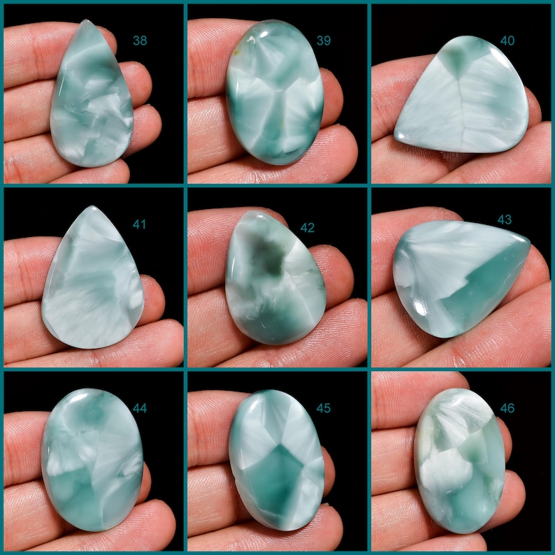 Natural Hemimorphite Gemstone Beautiful Hemimorphite Crystal Hemimorphite Cabochon Loose Stone Gift For Her Hemimorphite image 6