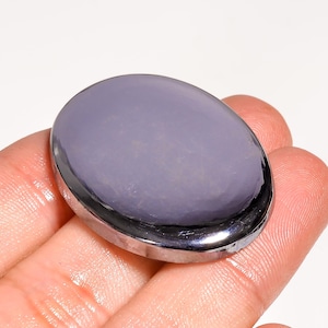 Natural Hematite Gemstone Oval Shape Hematite Crystal 38X29X5 mm 46 Carat Hematite Stone Hematite Cabochon For Making Jewelry