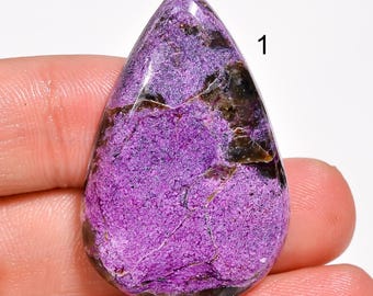 Pierre précieuse d'atlantisite naturelle, belle pierre d'atlantisite en cristal de stichtite, pierre de stichtite soufflée pour la fabrication de bijoux (comme sur l'image)
