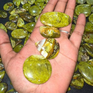 Natuurlijke groene opaal edelsteen, mix vorm groene opaal veel, designer groene opaal cabochon groothandel veel groene opaal steen voor het maken van sieraden