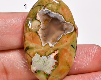 Natural Rhyolite Gemstone Both Side Polished Rhyolite Crystal Rhyolite Cabochon Rhyolite Stone For Making Jewelry