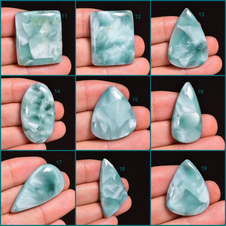 Natural Hemimorphite Gemstone Beautiful Hemimorphite Crystal Hemimorphite Cabochon Loose Stone Gift For Her Hemimorphite image 3