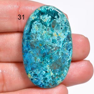 Cristal de chrysocolle en forme de mélange de pierres précieuses naturelles de chrysocolle, cabochon de chrysocolle, pierre de chrysocolle pour la fabrication de bijoux (comme sur l'image