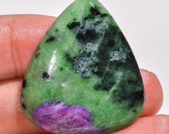 Mezcla de piedras preciosas de zoisita rubí natural, cristal de zoisita rubí, cabujón de zoisita rubí, piedra de zoisita rubí para hacer joyas (igual que en la imagen)