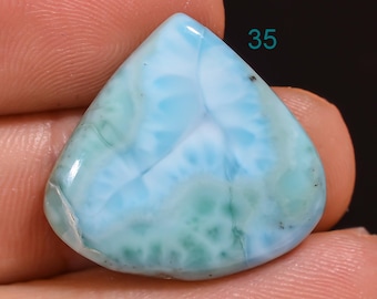 Natural Larimar Gemstone Dominican Larimar Crystal Blue Larimar Stone, Larimar Loose Cabochon For Making Jewelry ( Stone As Picture