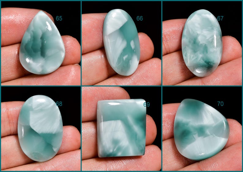 Natural Hemimorphite Gemstone Beautiful Hemimorphite Crystal Hemimorphite Cabochon Loose Stone Gift For Her Hemimorphite image 9