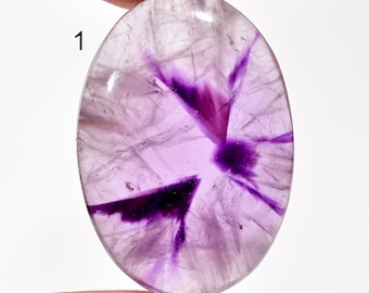Piedra preciosa de amatista trapiche natural, piedra preciosa de amatista trapiche pulida por ambos lados, piedra de amatista morada para hacer joyas