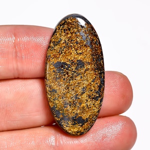 Natural Bronzite Gemstone, Oval Shape Bronzite, Loose Gemstone 36X18X5 mm 37 Carat Bronzite Crystal, Gift For Her Bronzite Cabochon