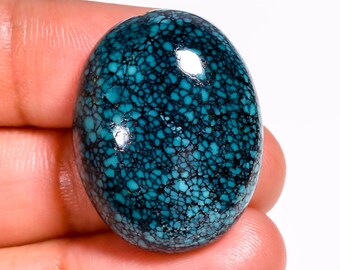 Natural Tibetan Turquoise Gemstone Oval Shape Tibetan Turquoise Cabochon Loose Stone 26X20X8 mm 35 Carat Turquoise For Making Jewelry