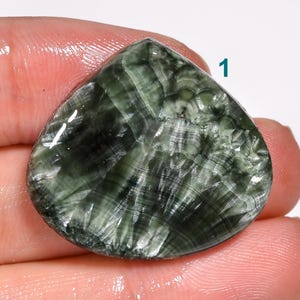 Natural Seraphinite Cabochon Loose Gemstone Designer Seraphinite Crystal Seraphinite Stone For Making Jewelry Gift For Her