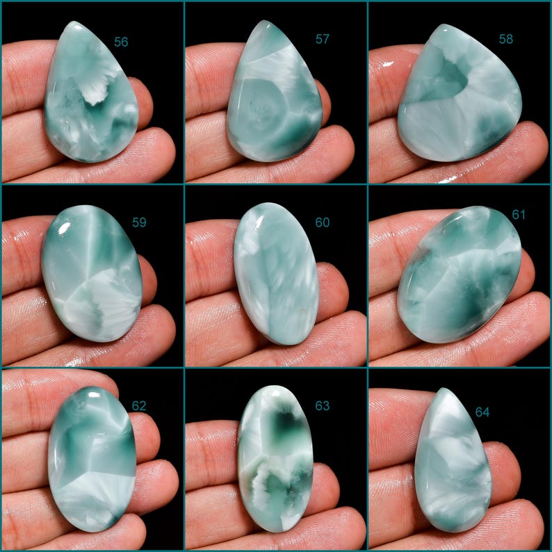 Natural Hemimorphite Gemstone Beautiful Hemimorphite Crystal Hemimorphite Cabochon Loose Stone Gift For Her Hemimorphite image 8