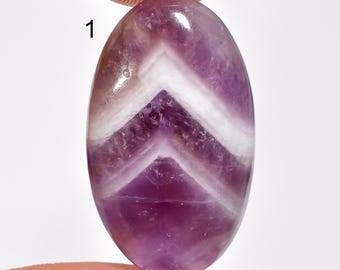 Natürlicher Chevron Amethyst Cabochon, loser Edelstein Chevron Amethyst Beide Seiten polierter Amethyst Edelstein, Amethyst Stein für die Herstellung von Schmuck