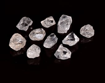 Natural Herkimer Diamond Lot Herkimer Diamond Rough 11X8 18X11 mm 81 Carat 10 Pieces Lot Herkimer Diamond Raw Lot, Herkimer Stone Lot