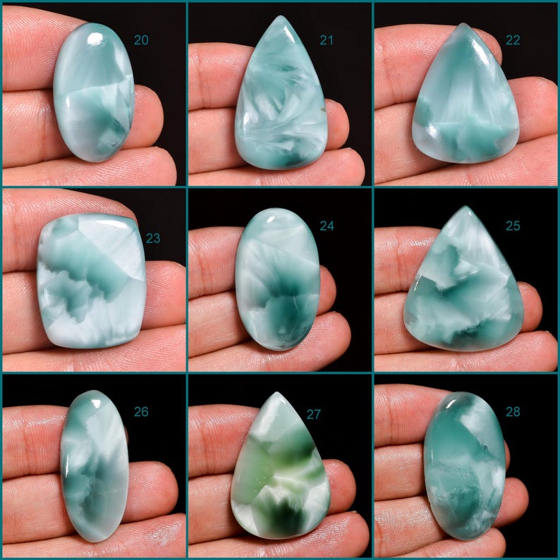 Natural Hemimorphite Gemstone Beautiful Hemimorphite Crystal Hemimorphite Cabochon Loose Stone Gift For Her Hemimorphite image 4