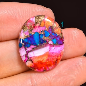 Pedra preciosa turquesa ostra natural, cabochão turquesa cobre espinhoso, cristal turquesa mojave azul rosa para fazer joias