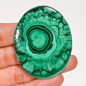 Pietra preziosa naturale di malachite, malachite di forma ovale, pietra preziosa sciolta 56X44X4 mm 144 carati pietra portafortuna di malachite, regalo per lei cabochon di malachite