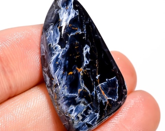 Naturlig Pietersit Cabochon Lös Ädelsten Fancy Formad Pietersit Kristallsten 33X18X6 mm 37 Karat Polerad Pietersit För Smyckestillverkning