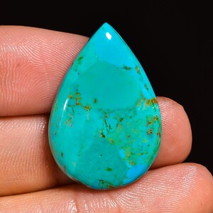 Natural Kingman Turquoise Gemstone Pear Shape Kingman Turquoise Cabochon 28X19X3 mm 16 Carat High Quality Turquoise For Making Jewelry
