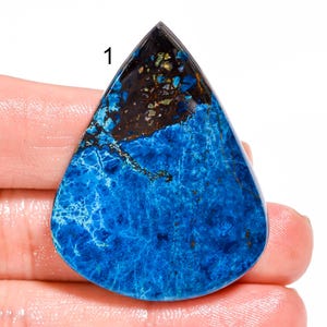 Cabochon di azzurrite naturale, pietra preziosa sciolta, forma mista, cristallo di azzurrite, pietra di azzurrite lucidata, pietra di azzurrite per la creazione di gioielli
