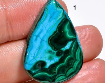 Natural Chrysocolla Malachite Cabochon Loose Gemstone Healing Crystal Malachite Chrysocolla Stone Malachite Chrysocolla For Making Jewelry