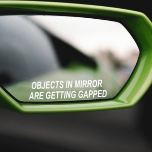 Objects in Mirror Are Cuter Than They Appear // Mirror Stickers / Vinyl  Sticker // Vinyl Name Decal // Car Decal for Women 