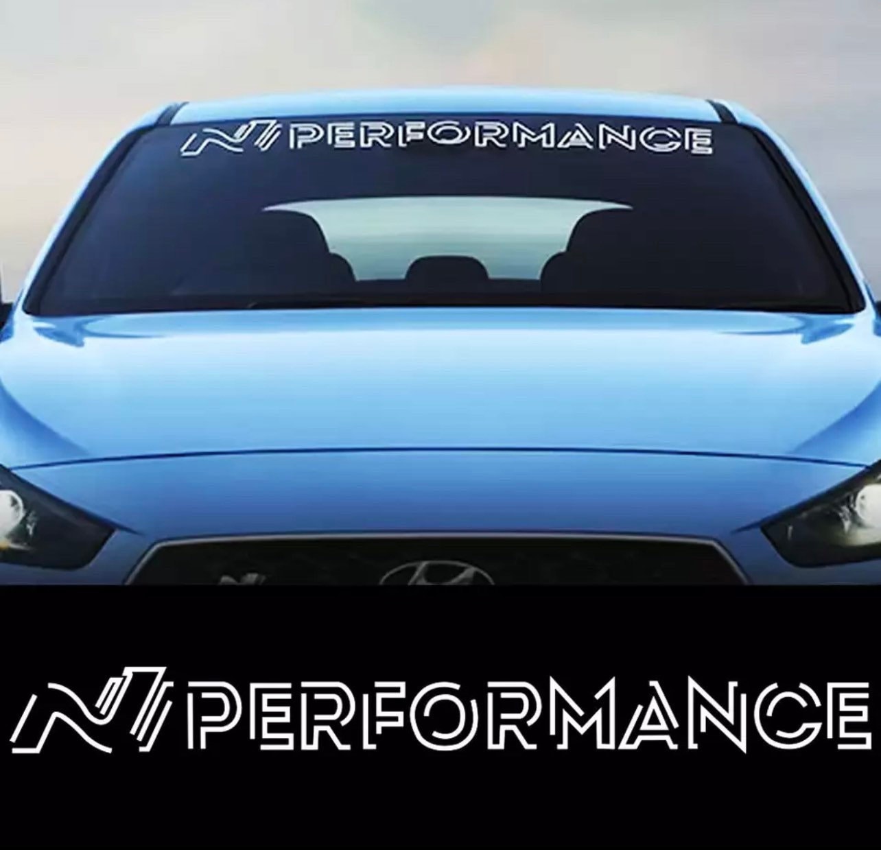 HYUNDAI Motorsport N Performance Windschutzscheibe aufkleber HYUNDAI by  XL-Shops