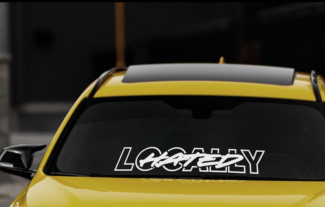 Car front glass sale sticker
