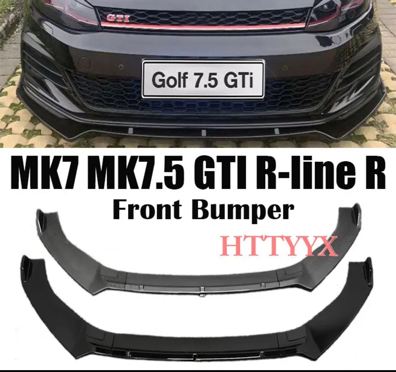 Voiture Becquets Avant Pare-Chocs LèVre Pour VW Golf 7 MK7 7.5 R GTI GTD  2014 2015 2016 2017 2018 2019